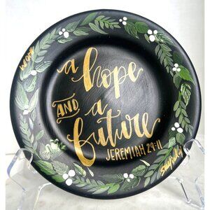 Jeremiah 29:11 Plate Wreath "A Hope And A‎ Future" VerseHand Painted Decorative